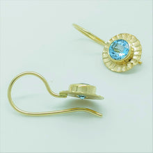 Blue Topaz 14ky Earrings by Lori Braun