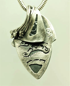 SOLD.  Botryoidal Hematite Sterling Pendant by Rebecca of BNOX