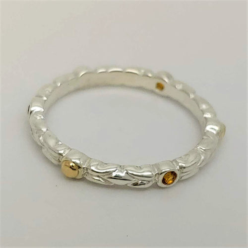 Citrine 14ky Sterling Ring by Andy Olive